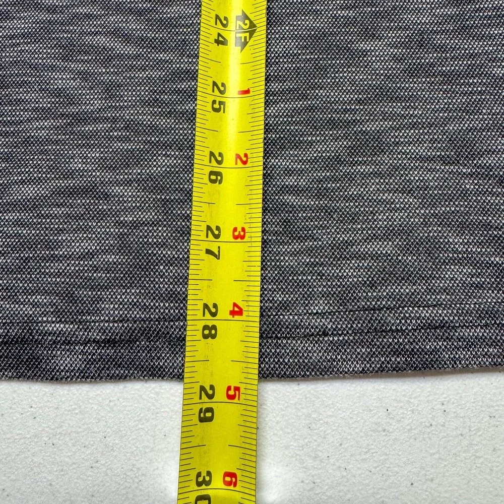 Hugo Boss Men's Heathered Charcoal Polo with Subtle Logo